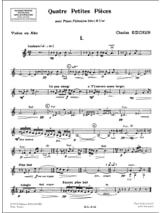 4 Petites pièces - Charles Koechlin - Partition - Trios